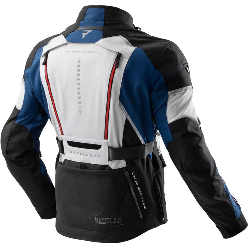 Motorradjacke Rebelhorn Hardy 3.0 blau-grau-rot - II. Qualität