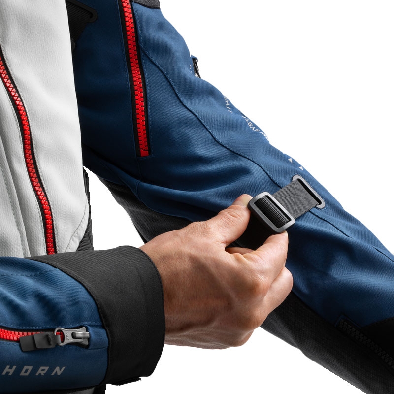 Motorradjacke Rebelhorn Hardy 3.0 blau-grau-rot - II. Qualität
