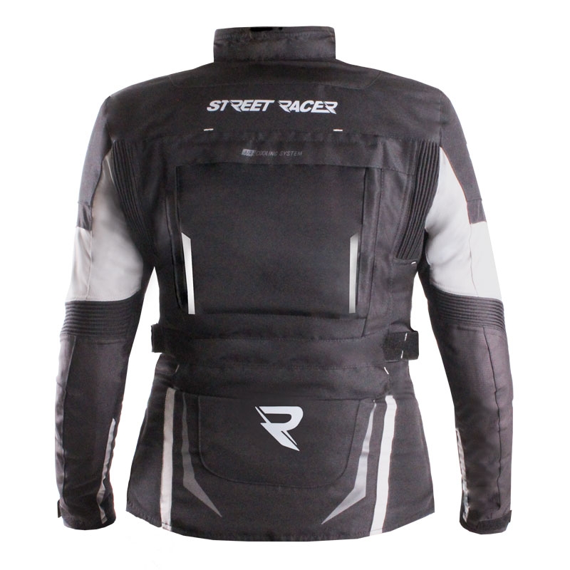 Damen-Motorradjacke Street Racer Hilax schwarz-grau - II. Qualität