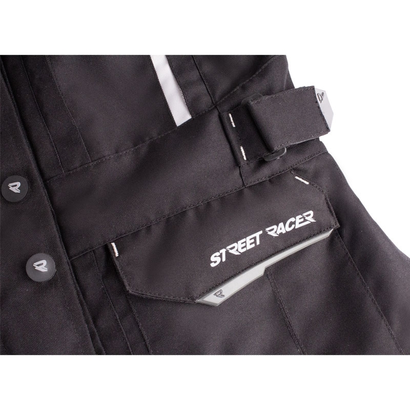 Damen-Motorradjacke Street Racer Hilax schwarz-grau - II. Qualität