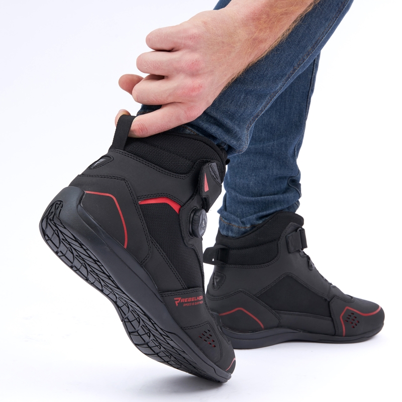 Rebelhorn Spark II Motorradstiefel schwarz-rot - 2. Wahl - II. Qualität