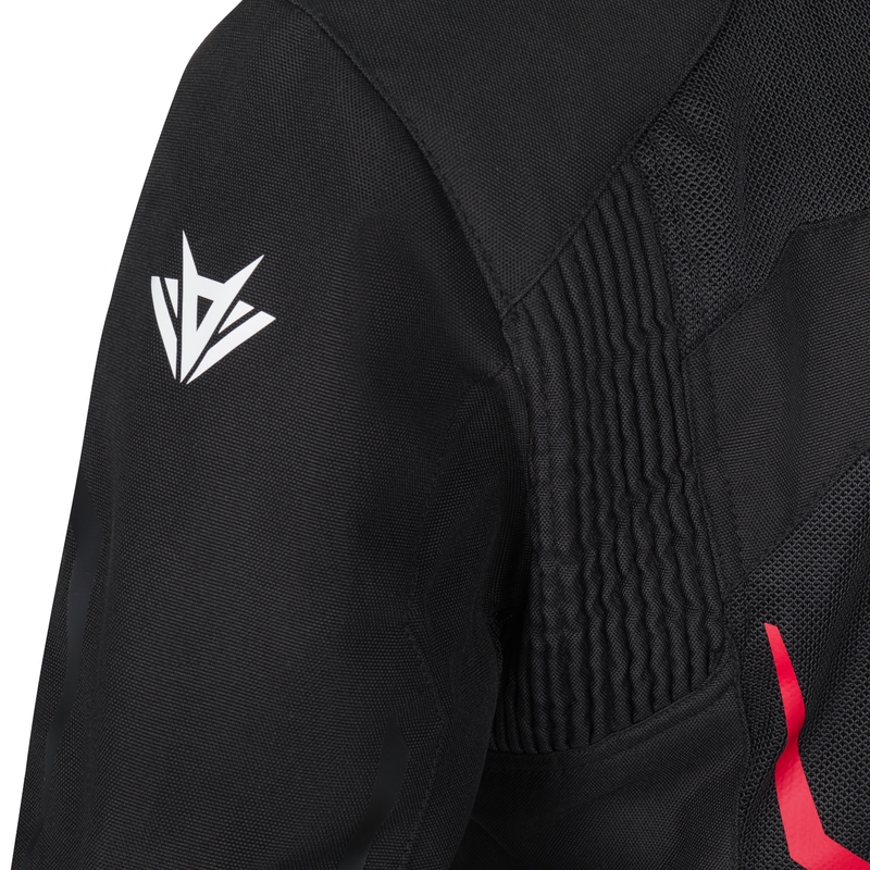 Damen-Motorradjacke RSA Bolt schwarz-weiß-rosa 2 - II. Qualität