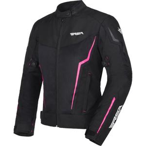 Damen-Motorradjacke RSA Bolt schwarz-weiß-rosa 3 - II. Qualität