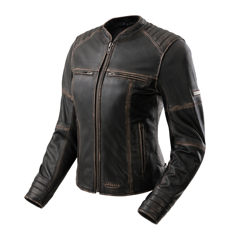 Rebelhorn Hunter II Leder-Motorradjacke für Damen, braun – 2. Wahl - II. Qualität