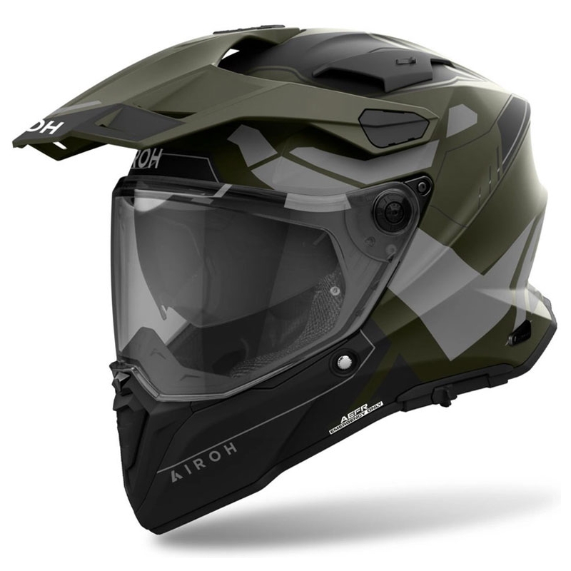 Airoh Commander 2 Reveal Enduro Helm Mattgrün