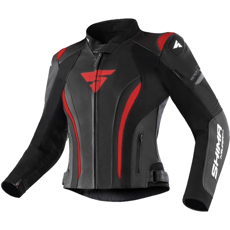 Damen Motorradjacke Shima Miura 2.0 schwarz-rot