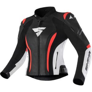 Shima Miura 2.0 Schwarz-Weiß-Fluo Rot Motorradjacke für Damen