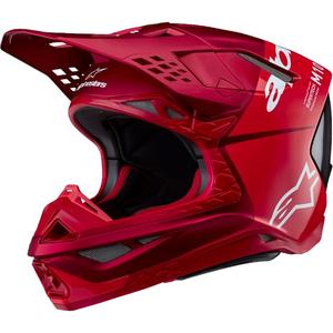 Motocross-Helm Alpinestars Supertech S-M10 Flood matt fluo rot-rot
