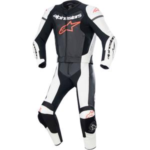Zweiteiliger Lederanzug Alpinestars GP Force Lurv Weiß-Schwarz-Fluorot
