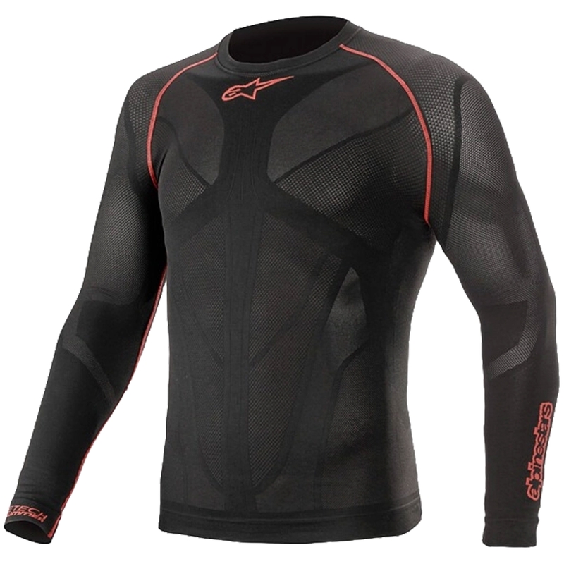 Thermoshirt mit langen Ärmeln Alpinestars Ride Tech Summer schwarz-rot