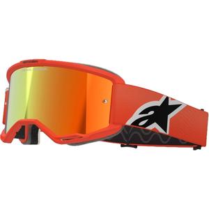 Alpinestars Vision 5 Corp Motocross-Brille orange mit verspiegelten roten Gläsern