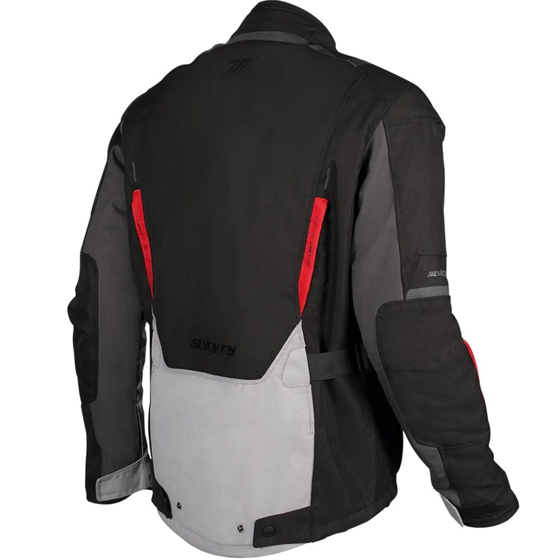 Seventy Degrees SD-JT83 Tonale Motorradjacke schwarz-grau-rot