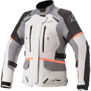 Alpinestars Damen Stella Andes Drystar Grau-Schwarz-Fluo Rosa Motorradjacke