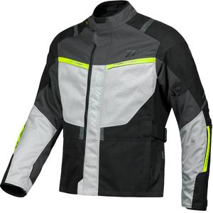 Damen-Motorradjacke Seventy Degrees SD-JT85 Tonale schwarz-grau-fluoreszierend gelb