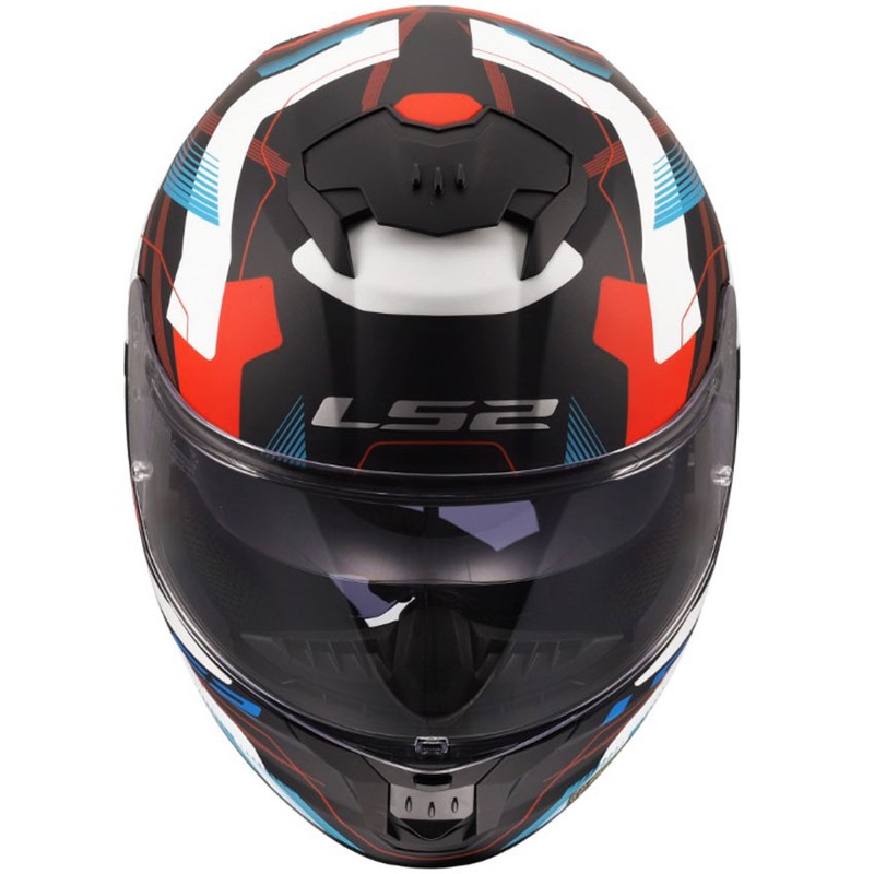 Integralhelm LS2 FF808 Stream II Mika, mattweiß-blau