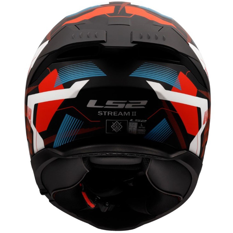 Integralhelm LS2 FF808 Stream II Mika, mattweiß-blau