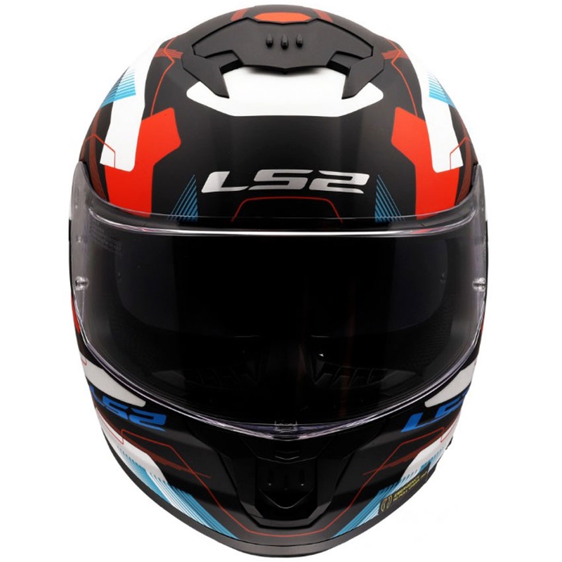 Integralhelm LS2 FF808 Stream II Mika, mattweiß-blau