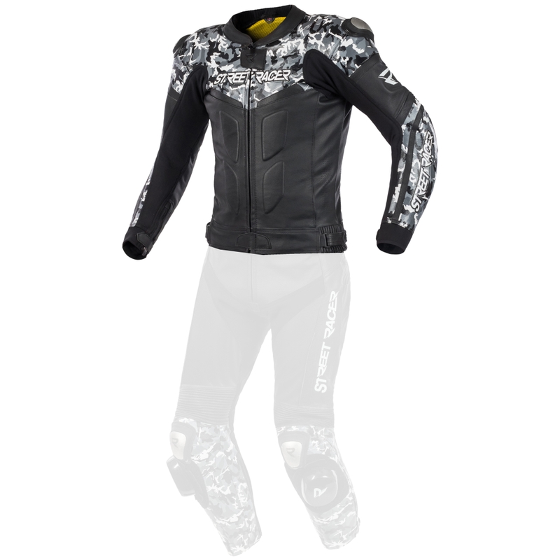 Men's Street Racer Pattern Jacke Schwarz-Grau Ausverkauf