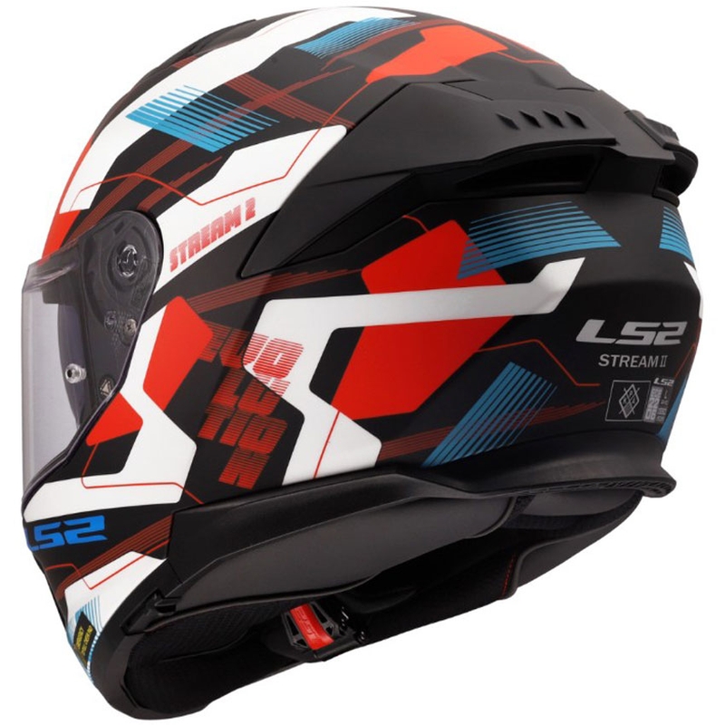 Integralhelm LS2 FF808 Stream II Mika, mattweiß-blau