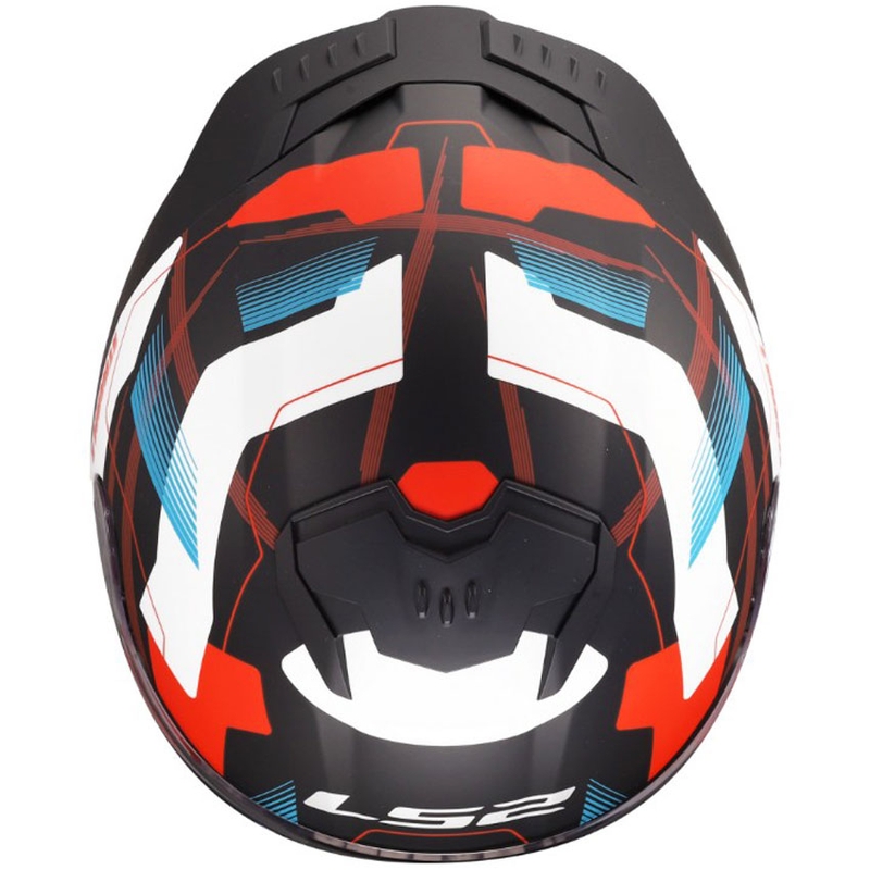Integralhelm LS2 FF808 Stream II Mika, mattweiß-blau