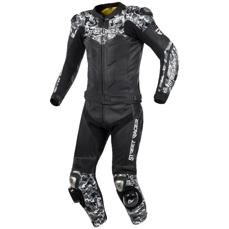 Men's Street Racer Pattern Pants Schwarz und Grau Ausverkauf