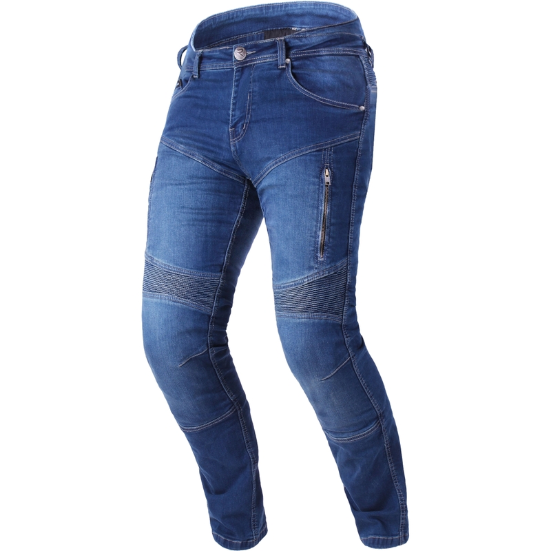 Street Racer Basic II CE Blau Cropped Motorrad Jeans