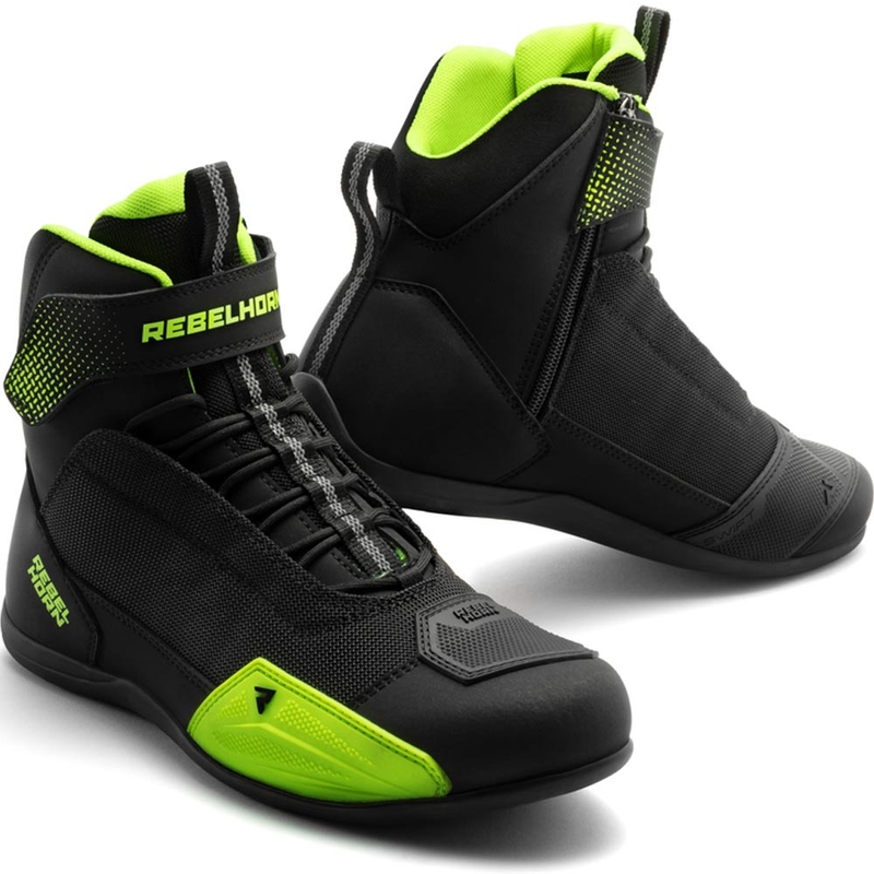 Rebelhorn Swift Motorradstiefel schwarz-fluoreszierend gelb