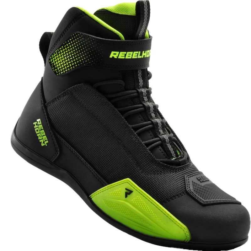 Rebelhorn Swift Motorradstiefel schwarz-fluoreszierend gelb