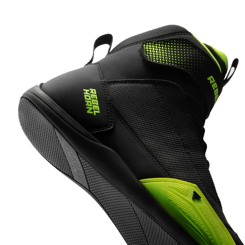 Rebelhorn Swift Motorradstiefel schwarz-fluoreszierend gelb