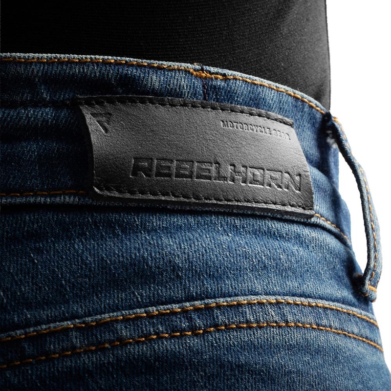 Rebelhorn Classic Monolayer Motorradjeans, gewaschenes Blau
