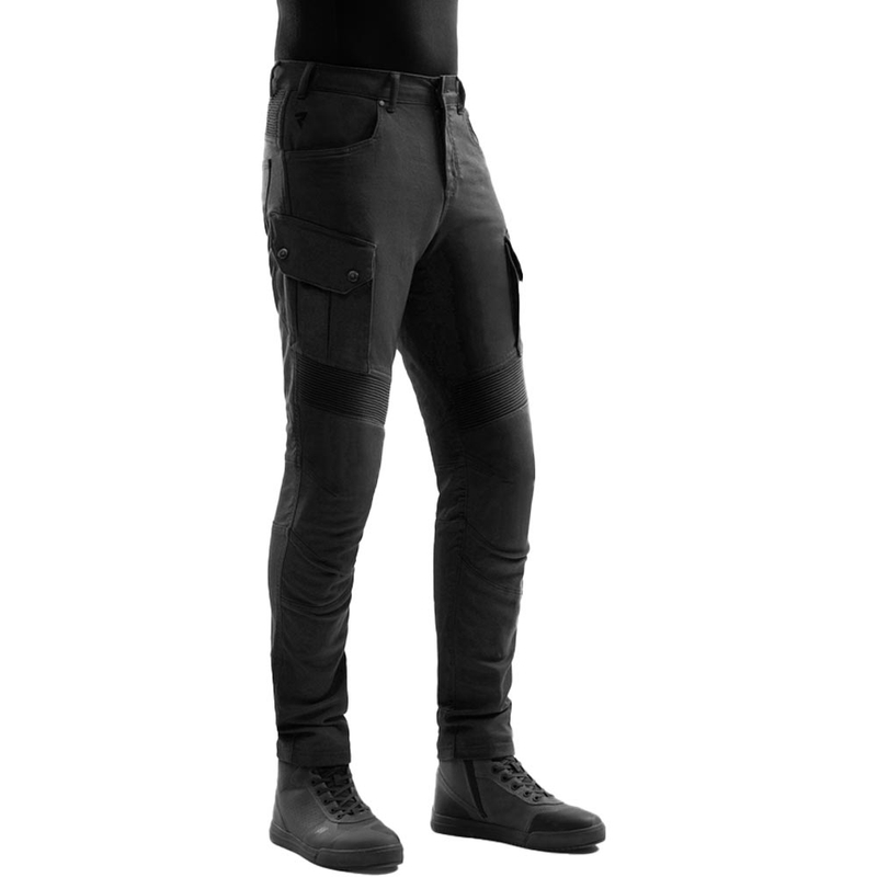 Rebelhorn Faster Cropped Motorcycle Jeans schwarz