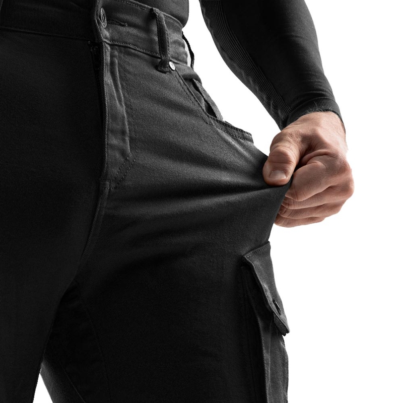 Rebelhorn Faster Cropped Motorcycle Jeans schwarz