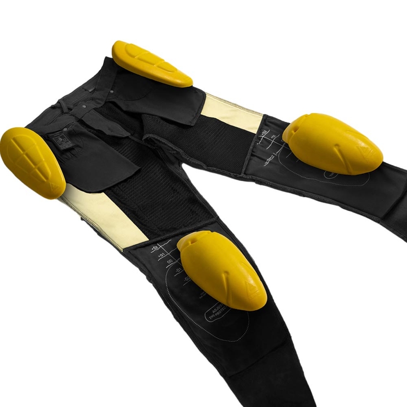 Rebelhorn Faster Damen-Motorradjeans, knöchellang, schwarz