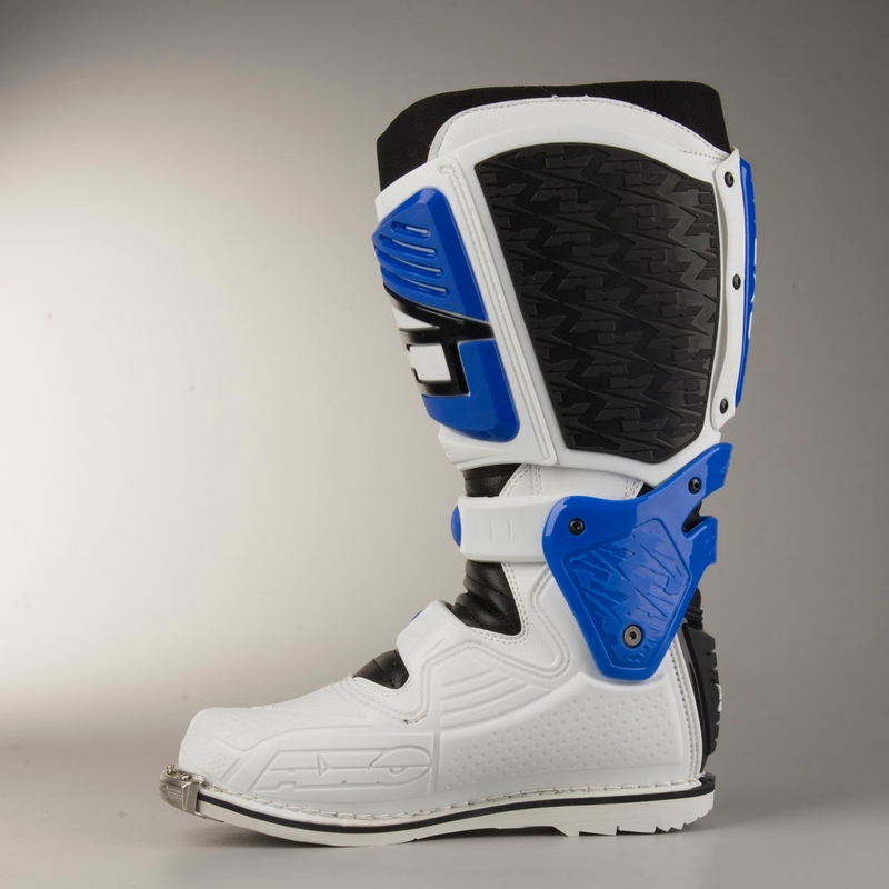 Motorradstiefel AXO A2 weiß-blau Ausverkauf