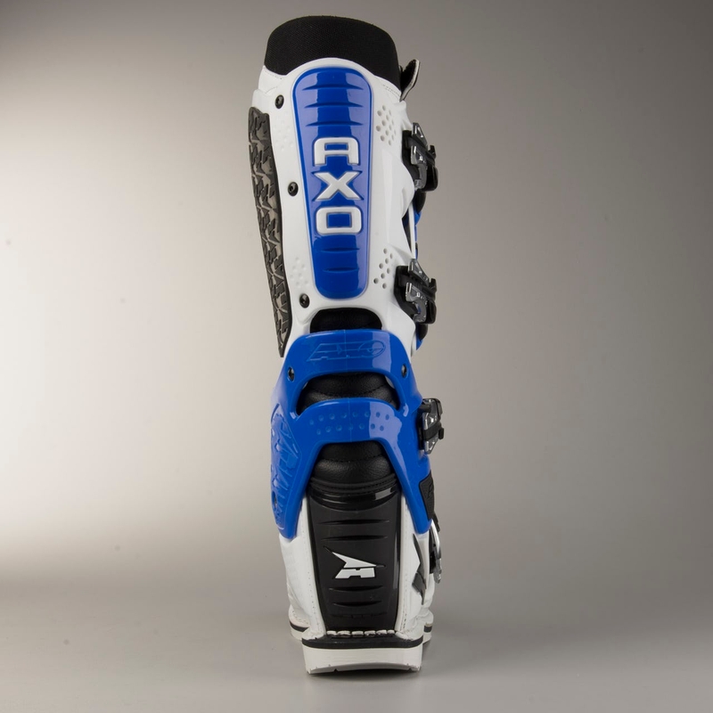 Motorradstiefel AXO A2 weiß-blau Ausverkauf
