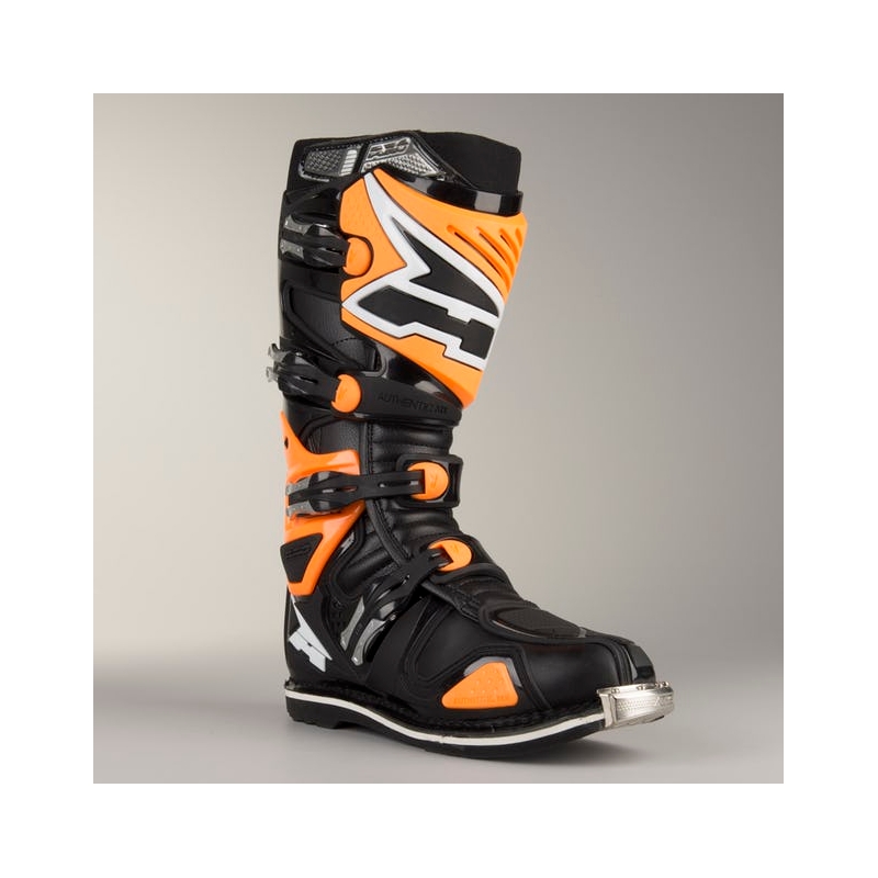 Motorradstiefel AXO A2 schwarz-fluo orange Ausverkauf