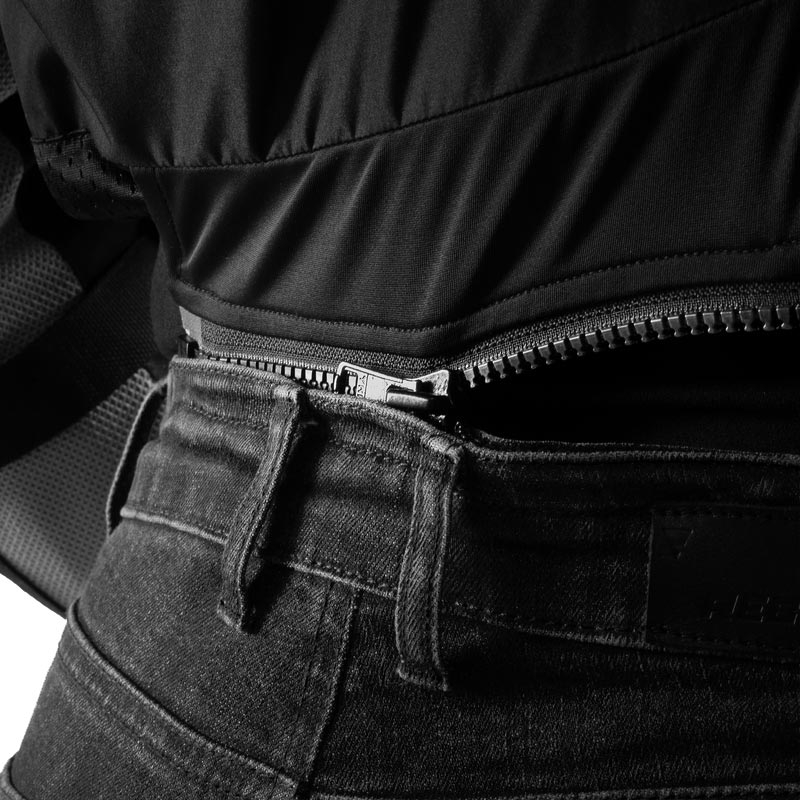 Rebelhorn Classic Monolayer Damen-Motorradjeans, gewaschenes Schwarz