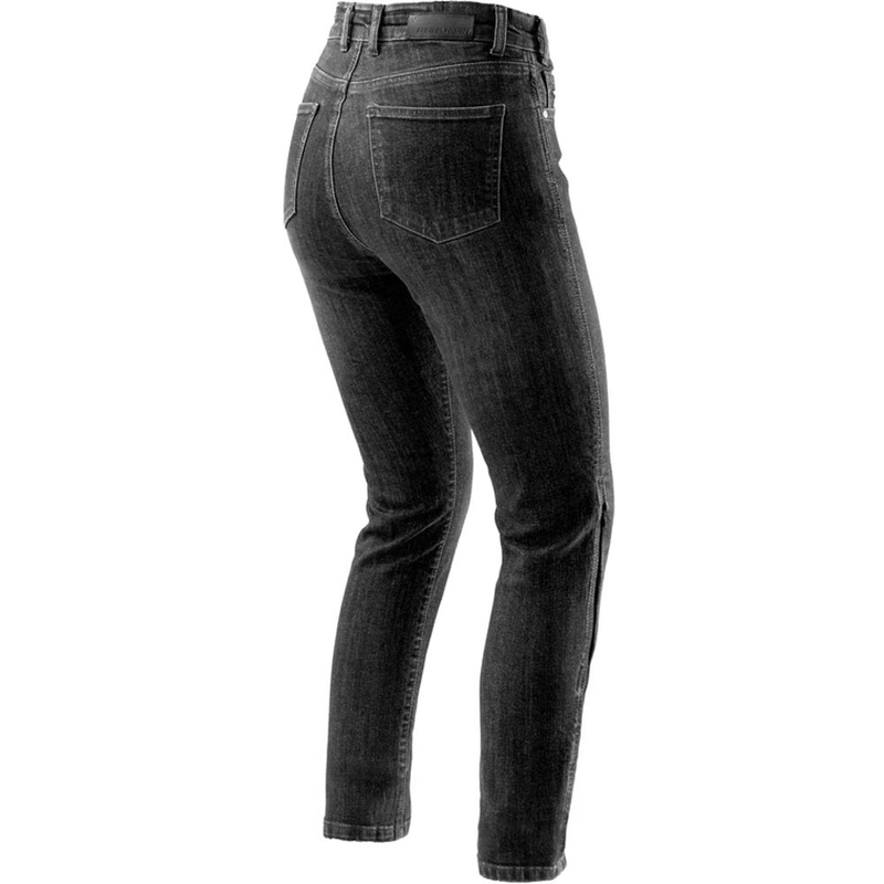 Rebelhorn Classic Monolayer Damen-Motorradjeans in Schwarz, verkürzte Länge