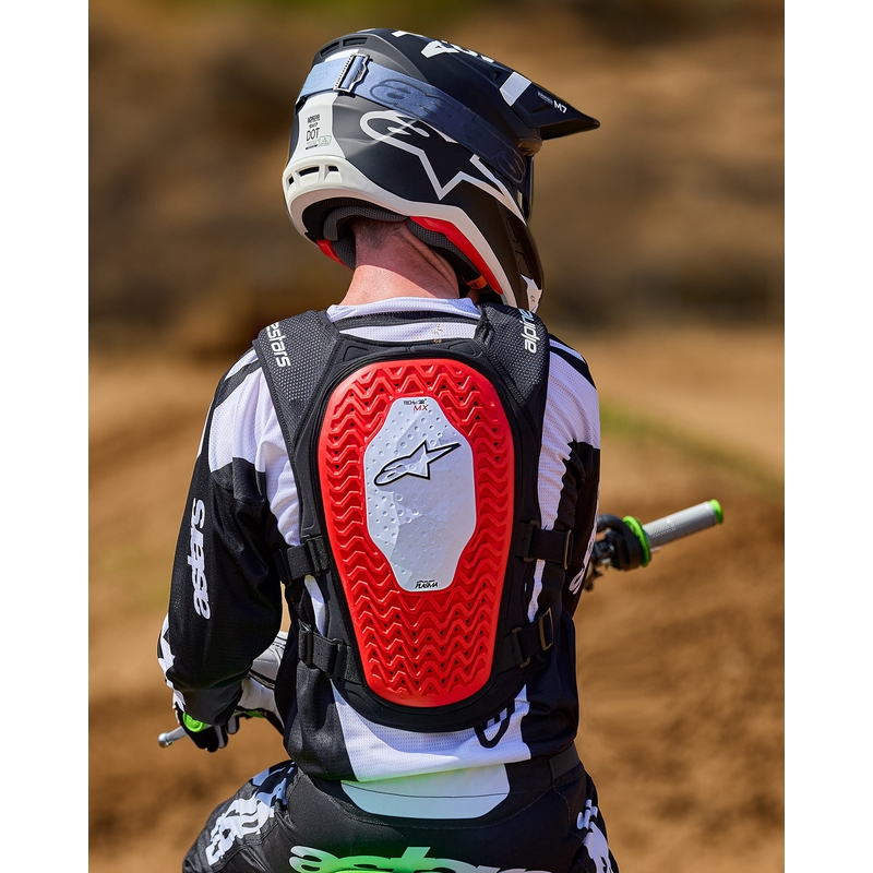 Alpinestars TECH-AIR®MX Plasma-Airbagweste, weiß-schwarz-rot