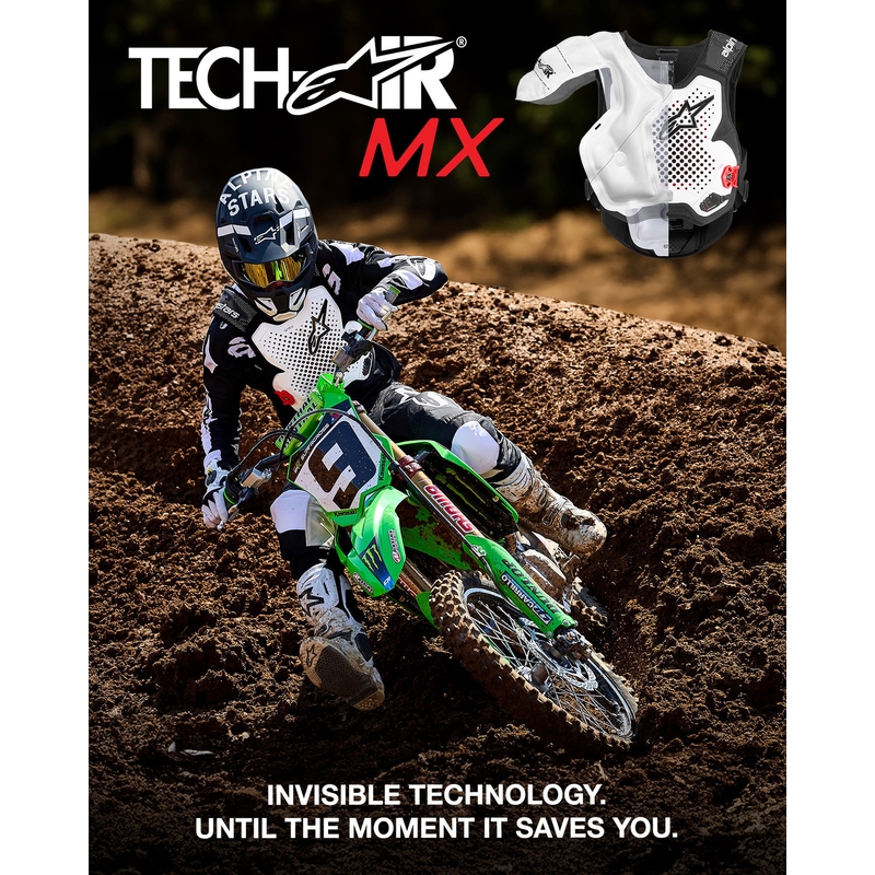 Alpinestars TECH-AIR®MX Plasma-Airbagweste, weiß-schwarz-rot