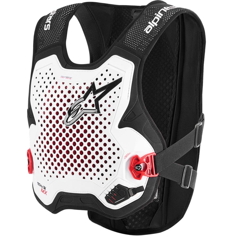 Alpinestars TECH-AIR®MX Plasma-Airbagweste, weiß-schwarz-rot