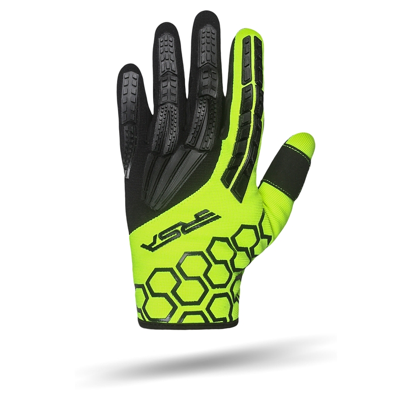 Motorradhandschuhe RSA MX EVO schwarz-fluo gelb