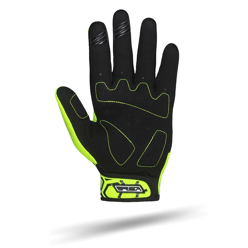 Motorradhandschuhe RSA MX EVO schwarz-fluo gelb