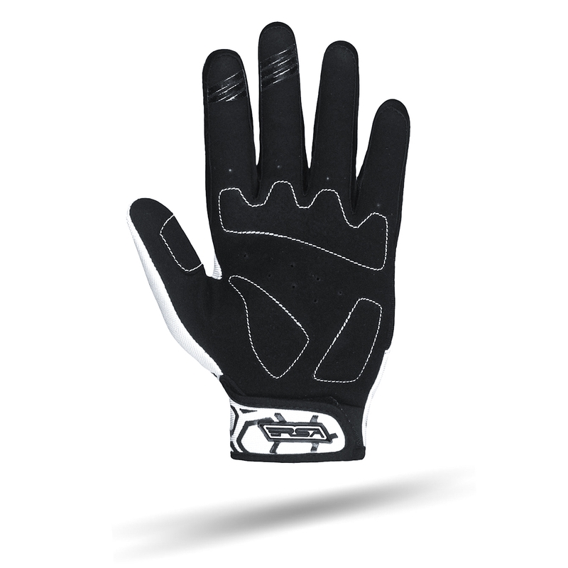 Motorradhandschuhe RSA MX EVO schwarz und weiß