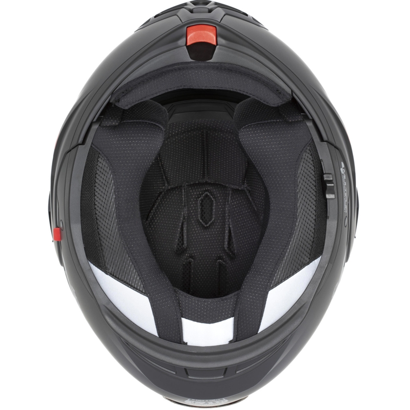 Cassida MultiFlip Korp Klapphelm für Motorräder, matt schwarz-dunkelgrau-grau