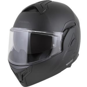 Cassida MultiFlip Solid Blackout Klapphelm für Motorräder, matt schwarz-schwarz