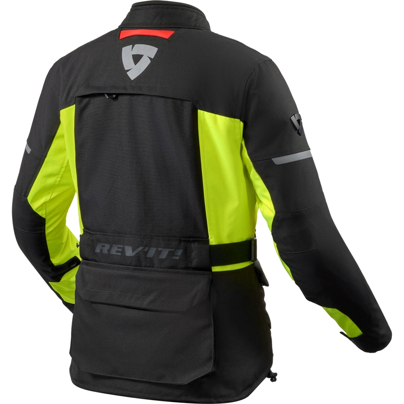 Revit Outback 5 H2O Damen-Motorradjacke Schwarz-Neongelb