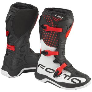 Kinder-Motorradstiefel Forma Drift schwarz-rot-weiß
