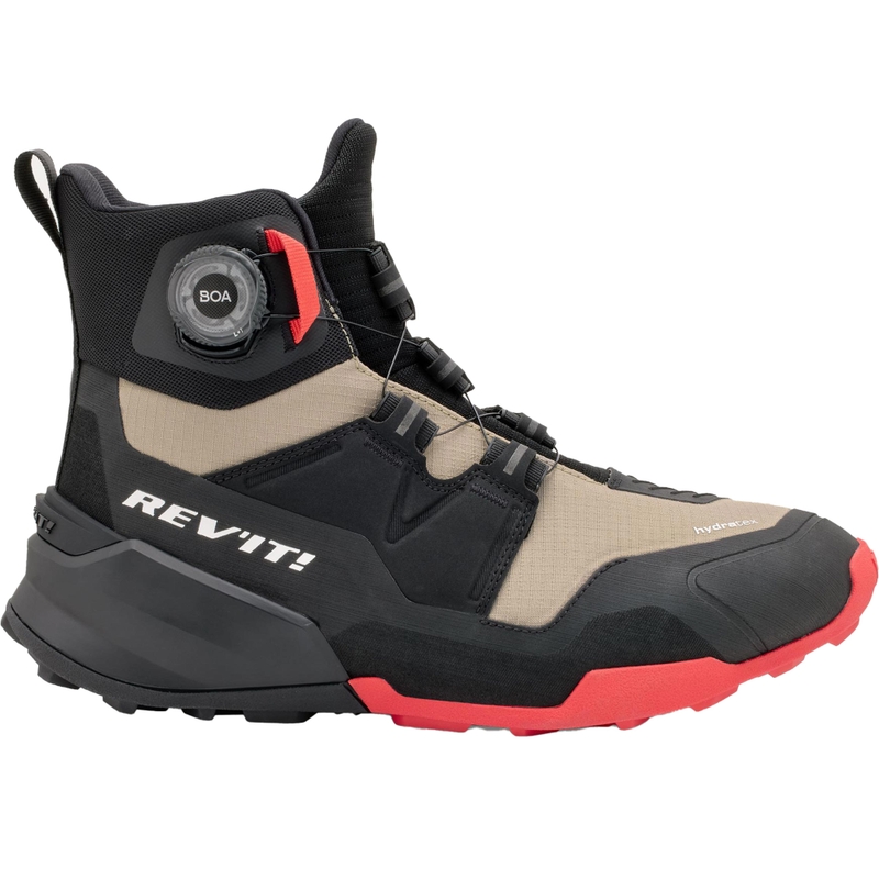 Revit Hinterschnitt H2O Motorradstiefel schwarzer Sand