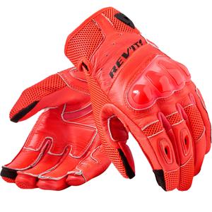 Revit Ritmo Fluo Motorradhandschuhe rot-schwarz